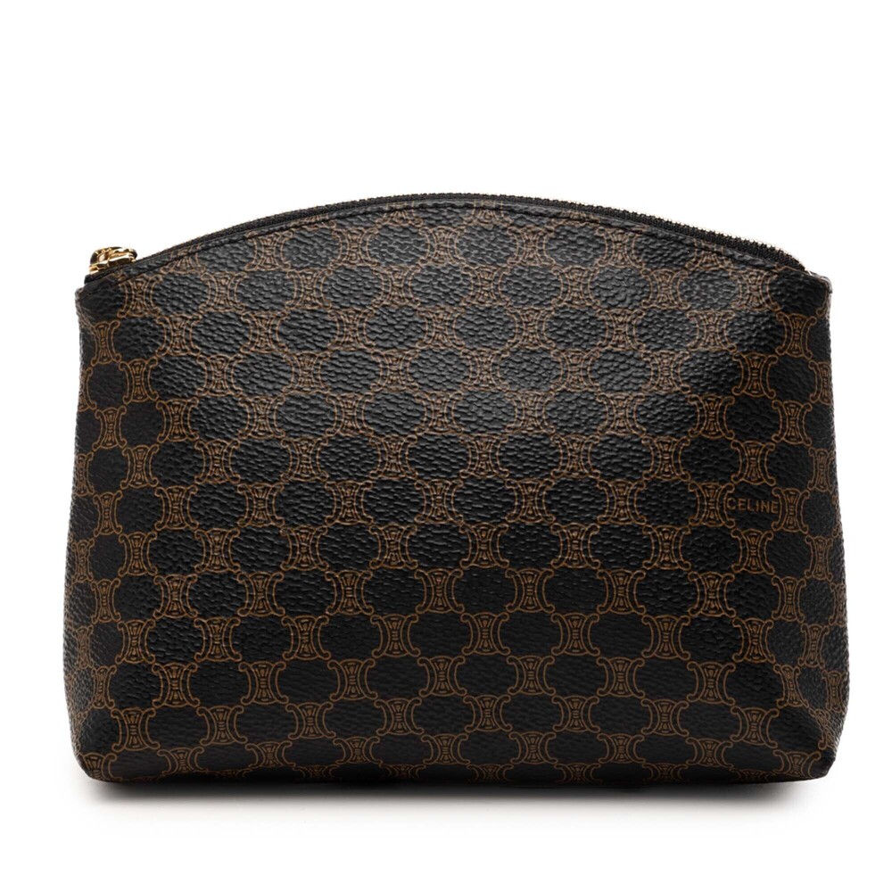 Pre-Loved Celine Macadam Coated Canvas Pouch